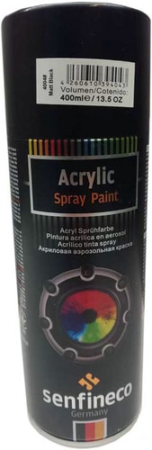 Эмаль Senfineco Acrylic черный матовый 400мл 4004