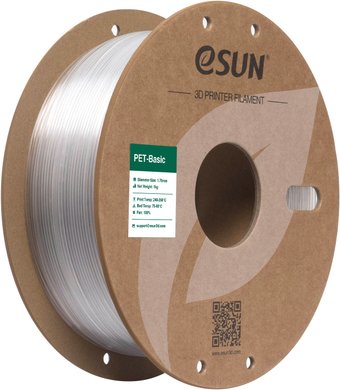 Филамент eSUN PETG-Basic PETG-Basic175T2.5B1 (1.75 мм, 2.5 кг, прозрачный)