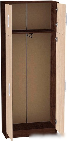 Шкаф распашной МДК ПРШ1 2-х створчатый 2020x800x400 (венге/дуб млечный)
