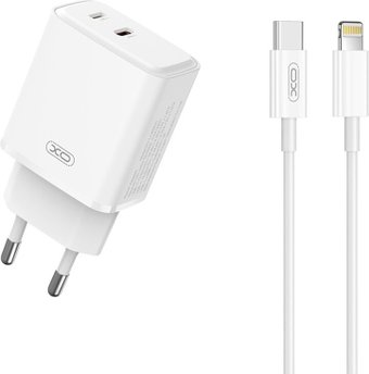 Сетевое зарядное XO L145 Lightning (белый)