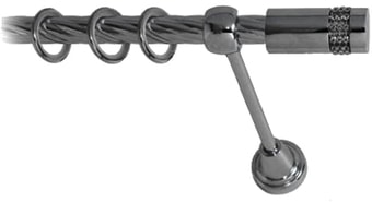 Lm Decor Имидж (антрацит, витая, 1.6м 16мм, 1 ряд)