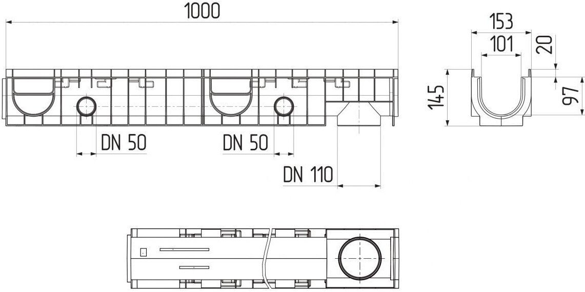 Канал пластиковый Ecoteck ДИ05405000