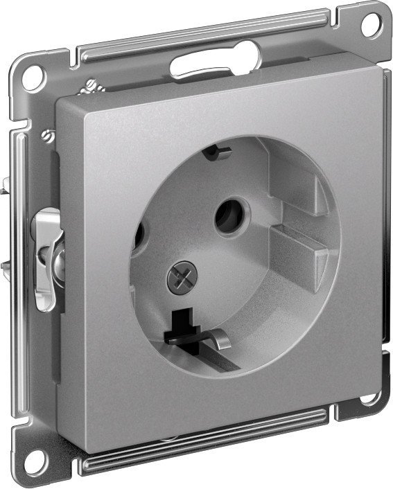Розетка Systeme Electric AtlasDesign ATN000343 (алюминий)