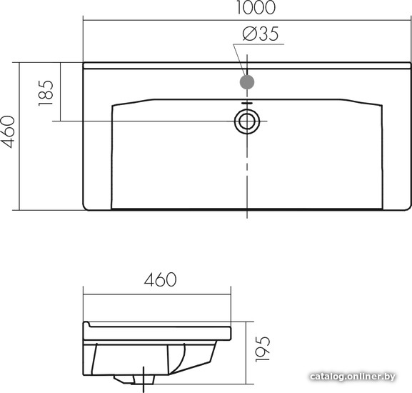 Умывальник Santek Миранда 100 1.WH30.2.249