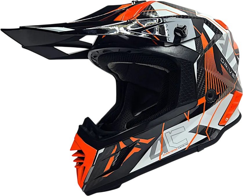 Мотошлем AIM RH855 Carbon Razor RH855R-DWR-L (L, белый/красный)