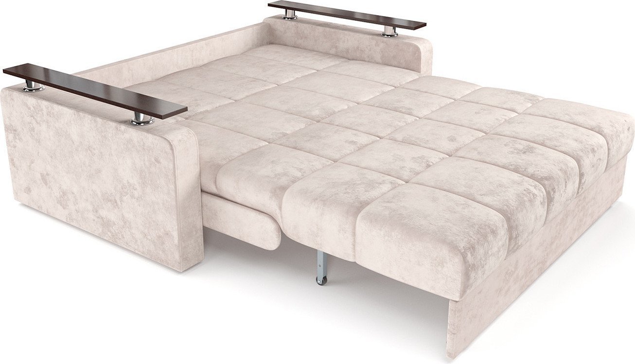 Диван Мебель-АРС Аккордеон Бакли НПБ 180x200 (велюр бежевый Plush OWV-33)