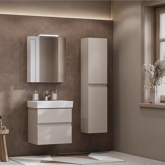 Roca Шкаф с зеркалом для ванной Oleta 60 A857646515 (капучино, правый)
