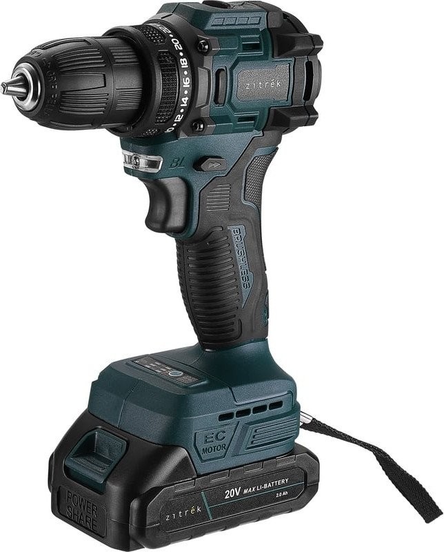 Дрель-шуруповерт Zitrek Greenpower 20 PRO 085-1314 (с 2-мя АКБ, кейс)