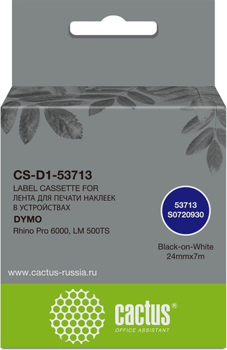 Картридж CACTUS CS-D1-53713 (аналог Dymo D1-53713)