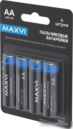 Батарейка Maxvi MBLR6ES4 AA 4 шт
