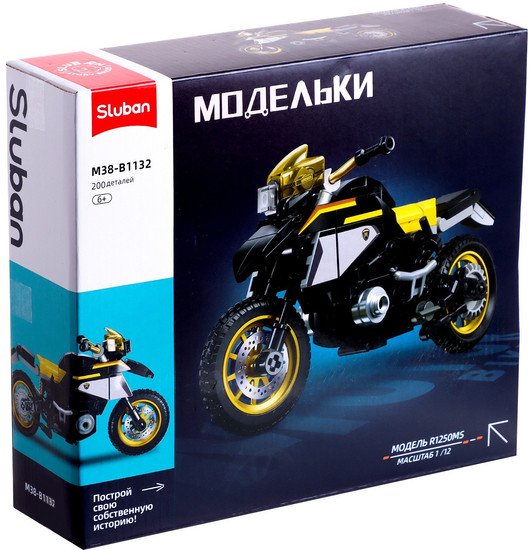 Конструктор Sluban Модельки. Спортбайк M38-B1132