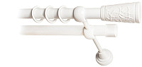 Карниз для штор Lm Decor Византия 066 2р гладкий 25/19мм (белый глянец, 3.2м)