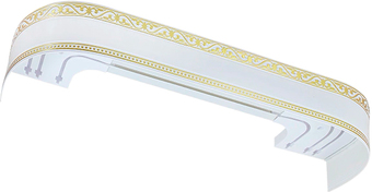 Карниз для штор Legrand Монарх 48069576 (3 м, белый глянец)