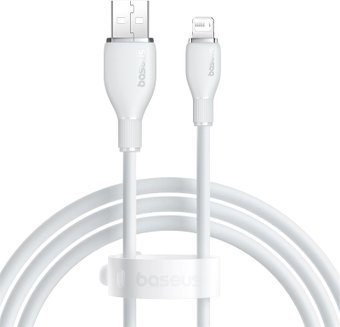 Кабель Baseus Pudding Series Fast Charging Cable 2.4A USB Type-A - Lightning (1.2 м, белый)