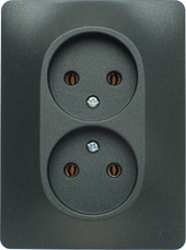 Розетка Schneider Electric Glossa GSL000720 (антрацит)