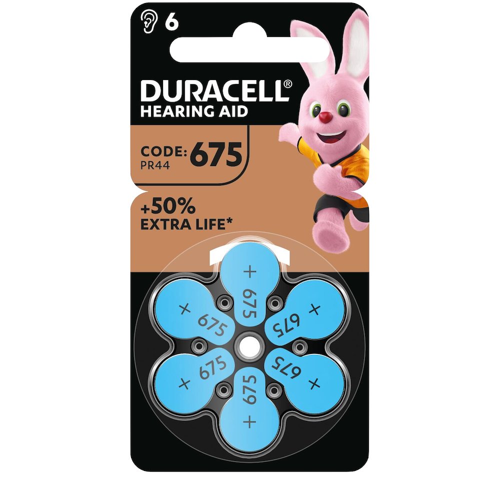 Батарейка DURACELL 675 +50% Extra Life (6 шт)