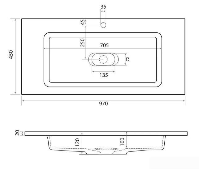 Умывальник Madera Modul 100