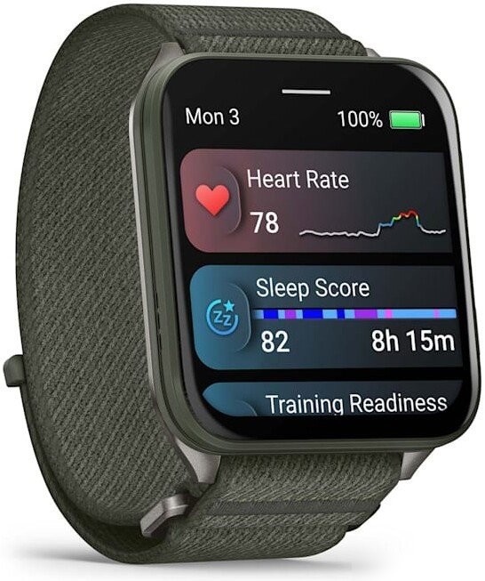 Умные часы Garmin Venu X1 (титановый/зеленый)