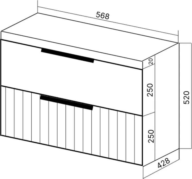 Viant Тумба с умывальником Сицилия VSIC60MDBEL-T2YP + S-UM-MOD60/1