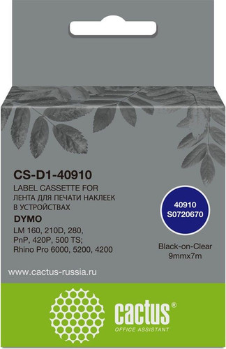 Картридж CACTUS CS-D1-40910 (аналог Dymo D1-40910)