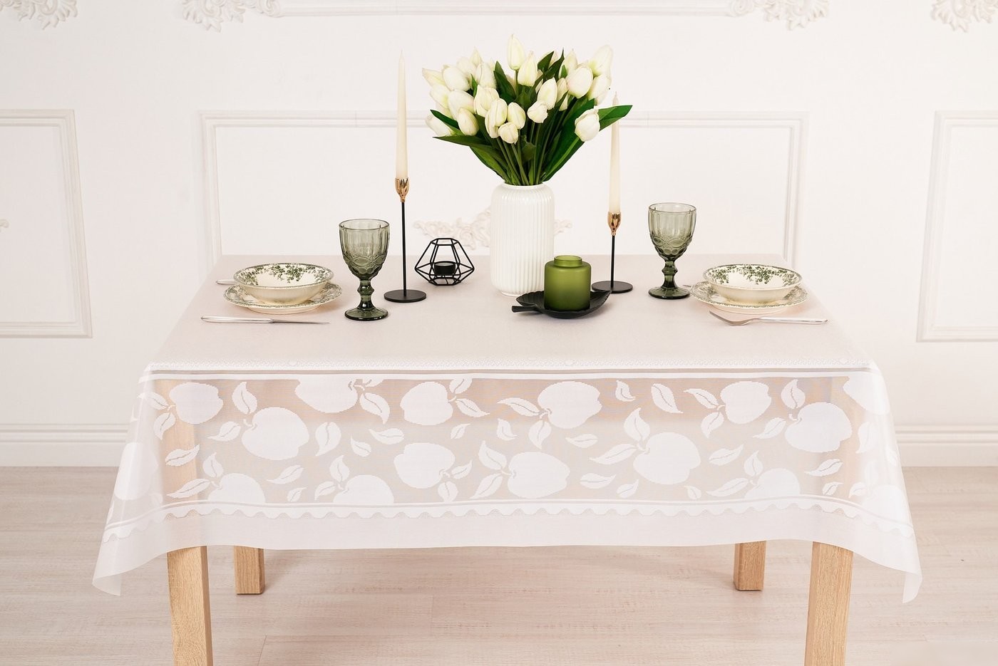 Скатерть Stolima Pina Lace 7001 Яблоки (220x140)