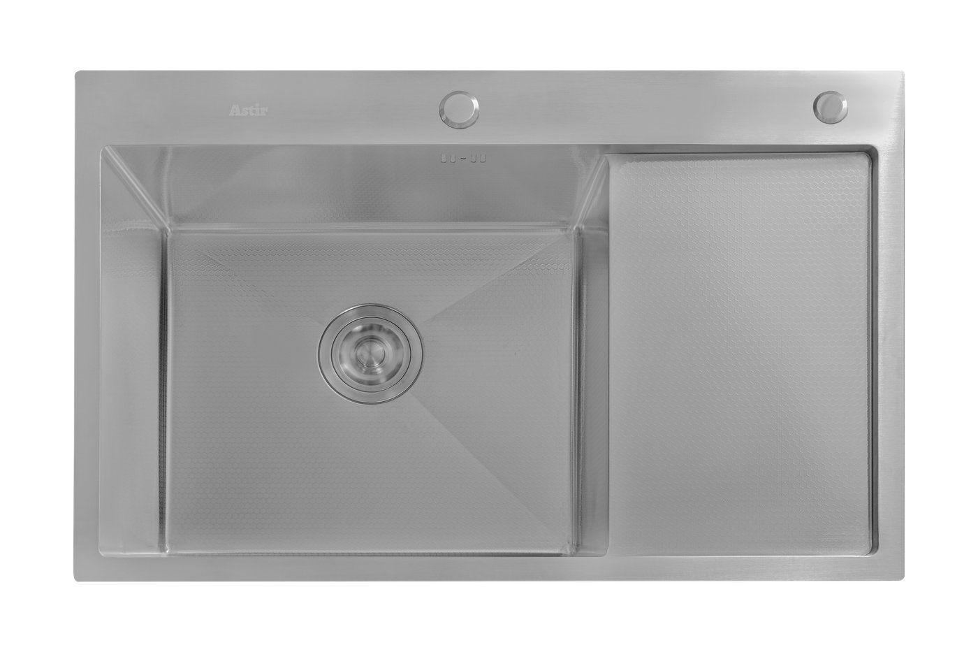Кухонная мойка Astir Decor Satin C78x51L (с сифоном, дозатором и коландером)