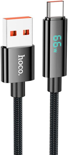 Кабель Hoco U125 USB Type-A - USB Type-C (1.2 м, черный)