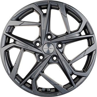 Литые диски Khomen KHW1716 Kodiaq/Tiguan 17x7" 5x112мм DIA 57.1мм ET 40мм Gray
