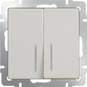 Выключатель Werkel WL03-SW-2G-LED (слоновая кость)