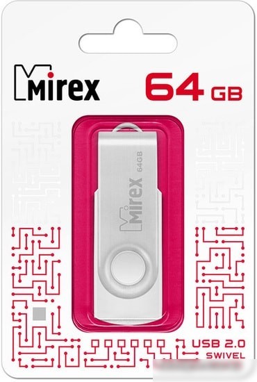 USB Flash Mirex Swivel White 64GB 13600-FMUSWT64