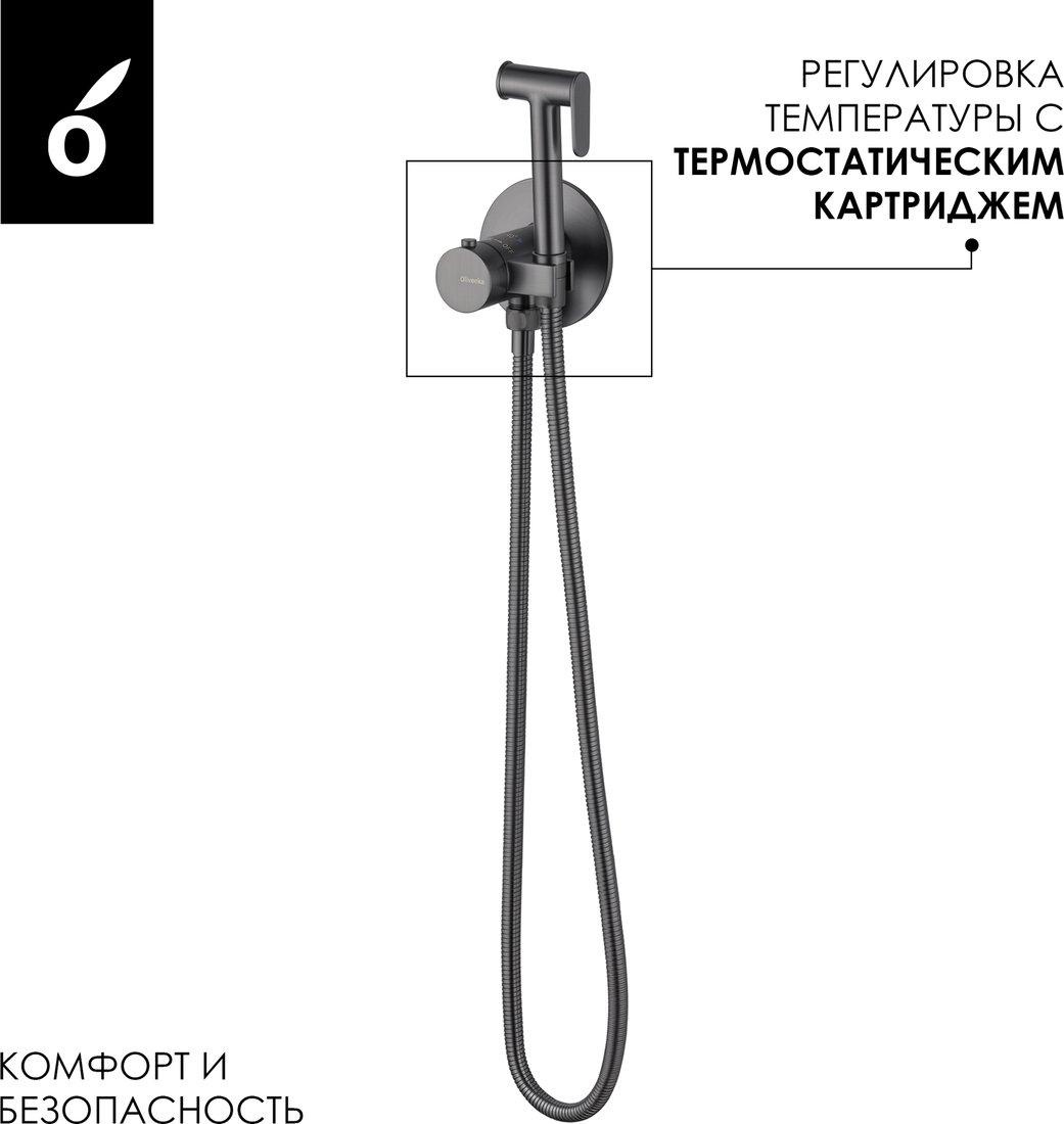 Гигиенический душ Oliveeka OL-829909-BGM (матовый оружейный металл)