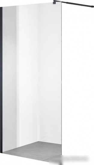 Душевая стенка Saniteco Walk-In SN-W6TB110 (110x200, прозрачное стекло, черный профиль)
