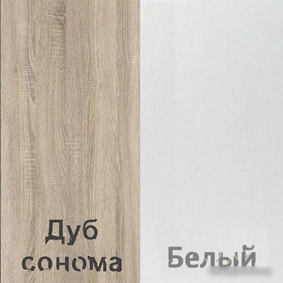 Комод Кортекс-мебель Бари 160 6ш (дуб сонома/дуб сонома/белый)