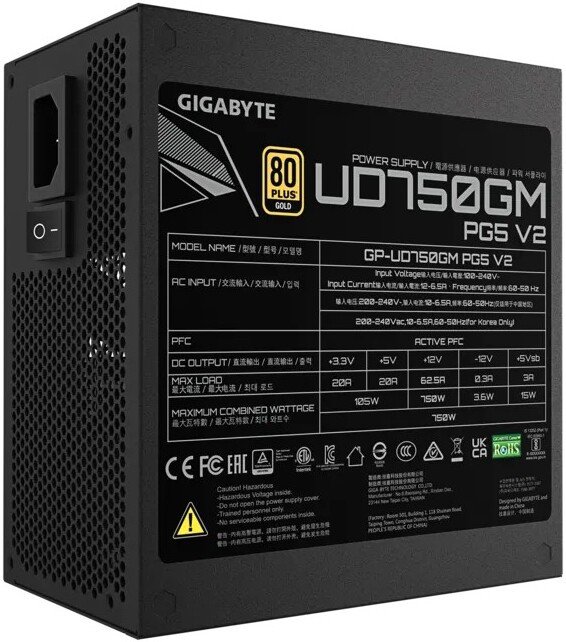 Блок питания Gigabyte UD750GM PG5 V2