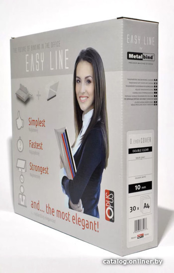 Картонная обложка для переплета OPUS EasyCover A4 10 мм EASYCOVERA4DC10BIA30 (30 шт, прозрачный белый)