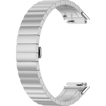 Браслет Rumi Snake металлический блочный для Huawei Band 7 (серебристый)