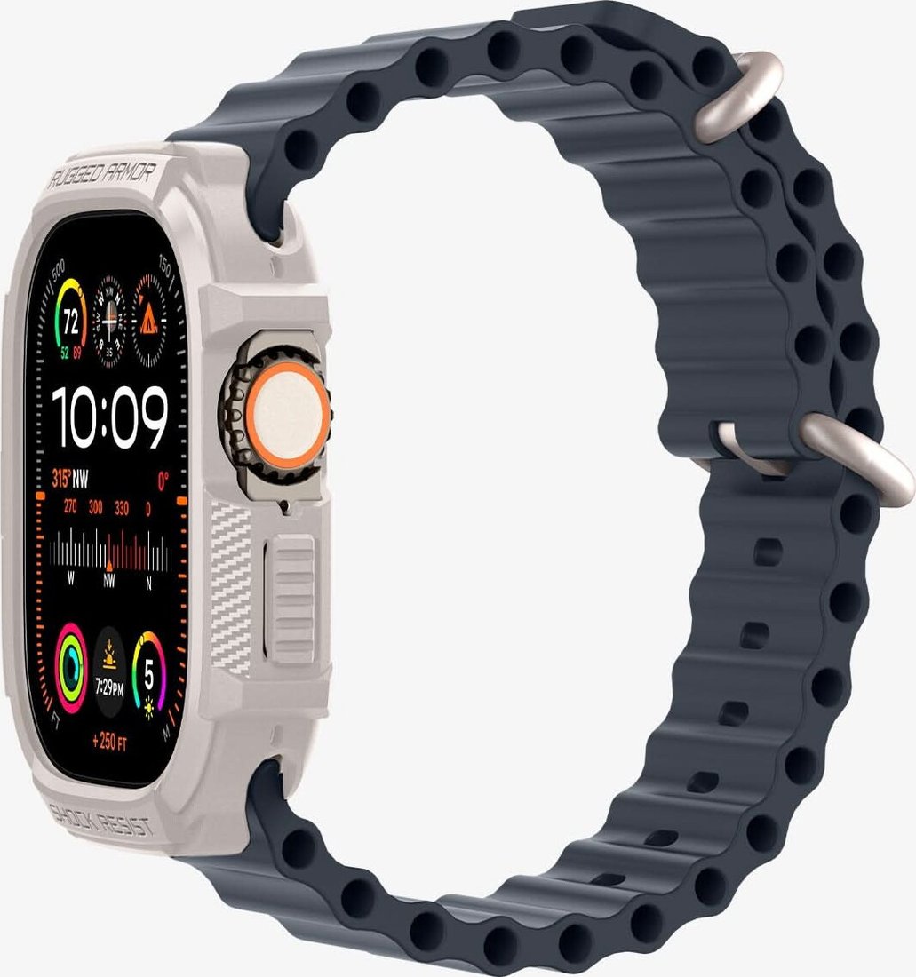 Чехол Spigen Rugged Armor для Apple Watch Ultra 49 мм ACS07381 (бежевый)