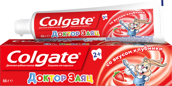 Зубная паста Colgate Доктор Заяц со вкусом клубники (66 г)