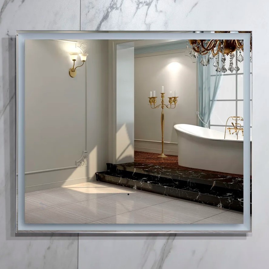 Пекам Зеркало Greta 90x80 greta-90x80B (с подсветкой и бесконтактным сенсором)