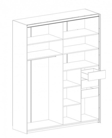 Шкаф-купе Мебельград Глазго 2-х дверный 180x60.5x230 (таксония/металл бруклин)