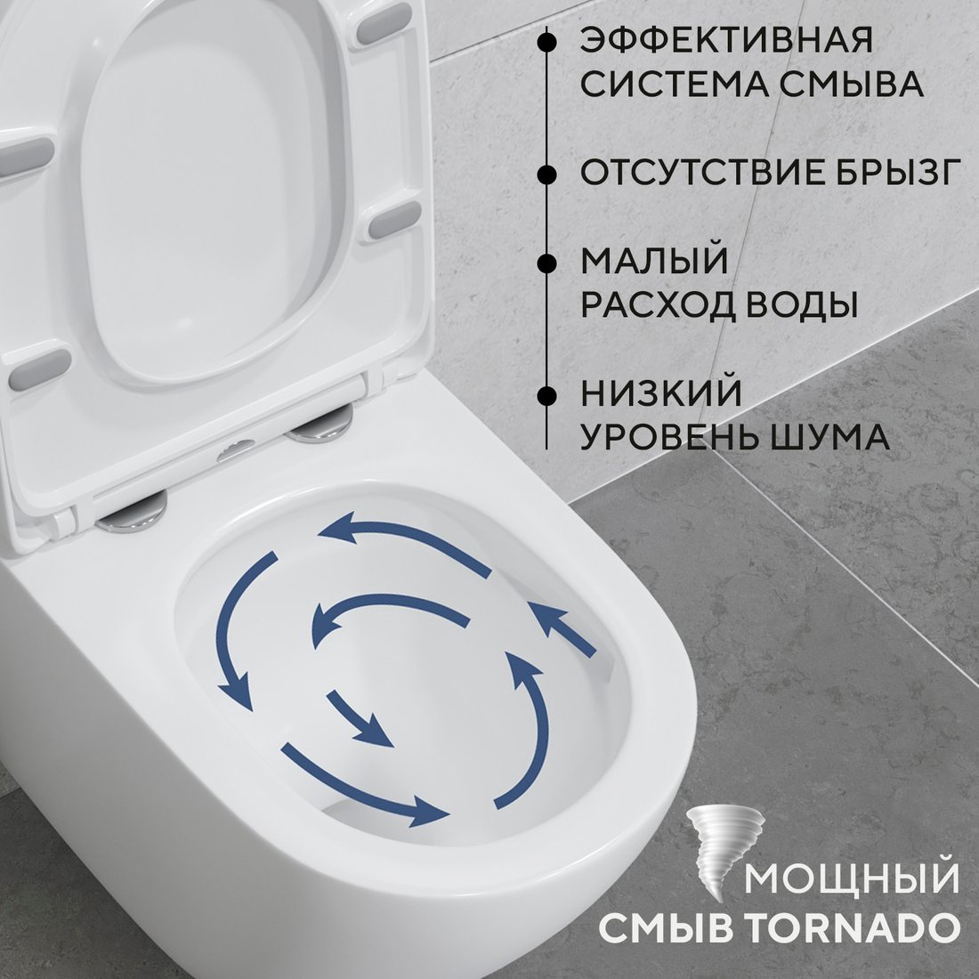 Унитаз подвесной Lauter Vortex 2110830VP + 21901002 + 219703HD (с кнопкой смыва сатин)