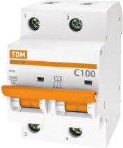 Выключатель автоматический TDM Electric ВА 47-100 2Р 50А (C) 10кА SQ0207-0063