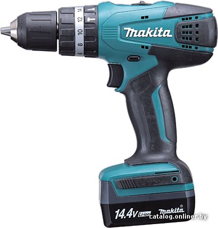Ударная дрель-шуруповерт Makita HP347DWE (с 2-мя АКБ, кейс)