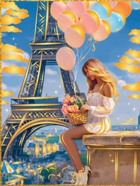 Картина по номерам MultiArt Париж CANV30X40-GOLD-130390