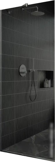 Душевая стенка MaybahGlass 195x69 MGD-705-5у (графитовое стекло/хром матовый)