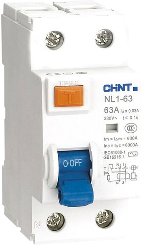 Устройство защитного отключения Chint NL1-63 2P 63А 300мА тип AC 6кА 200220