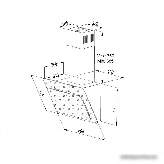 Кухонная вытяжка Korting KHC 67590 GN