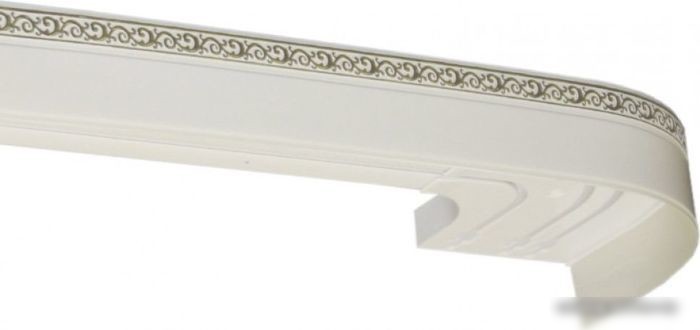 Карниз для штор Legrand Галант Neo Флора 2П 48067053 (3.6 м, белый глянец)