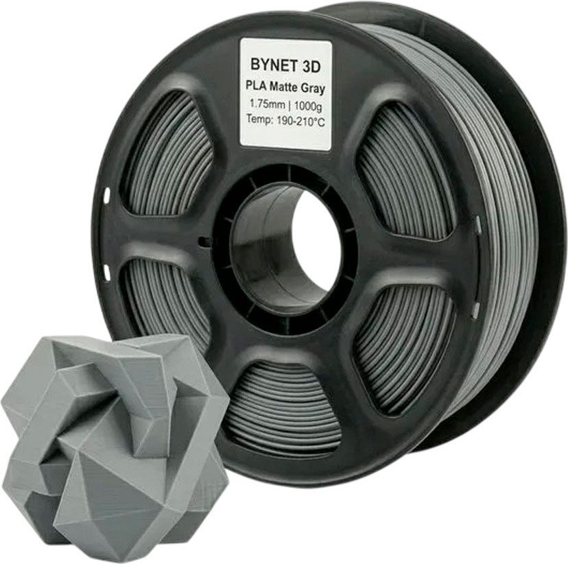 Филамент BYNET3D PLA BN_PLA20_GY (Matte Gray)