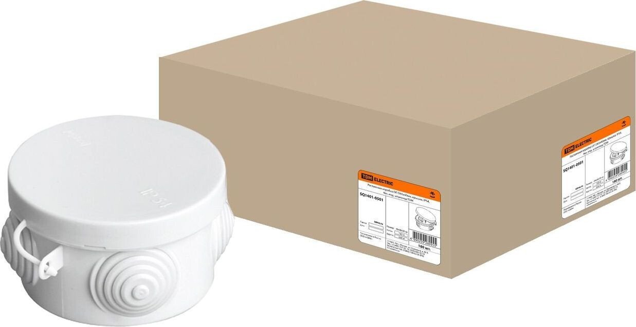 Накладная коробка TDM Electric SQ1401-0501 (белый)